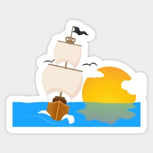 Pirate Boat Sticker